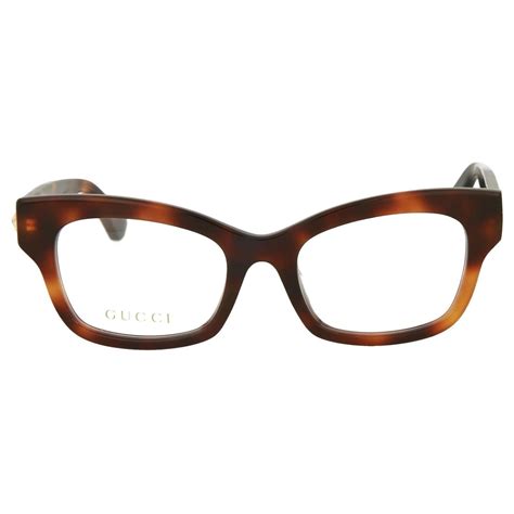 gucci womens square rectangle optical frames gg0033o|Square optical frame in rose gold.